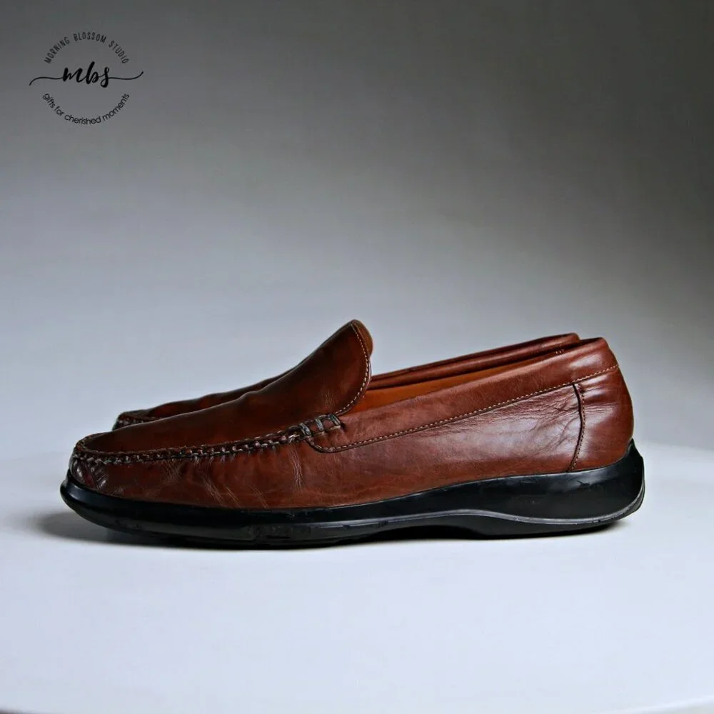 Cole Haan Air Dempsey Leather Loafers Brown Men 9.5‎